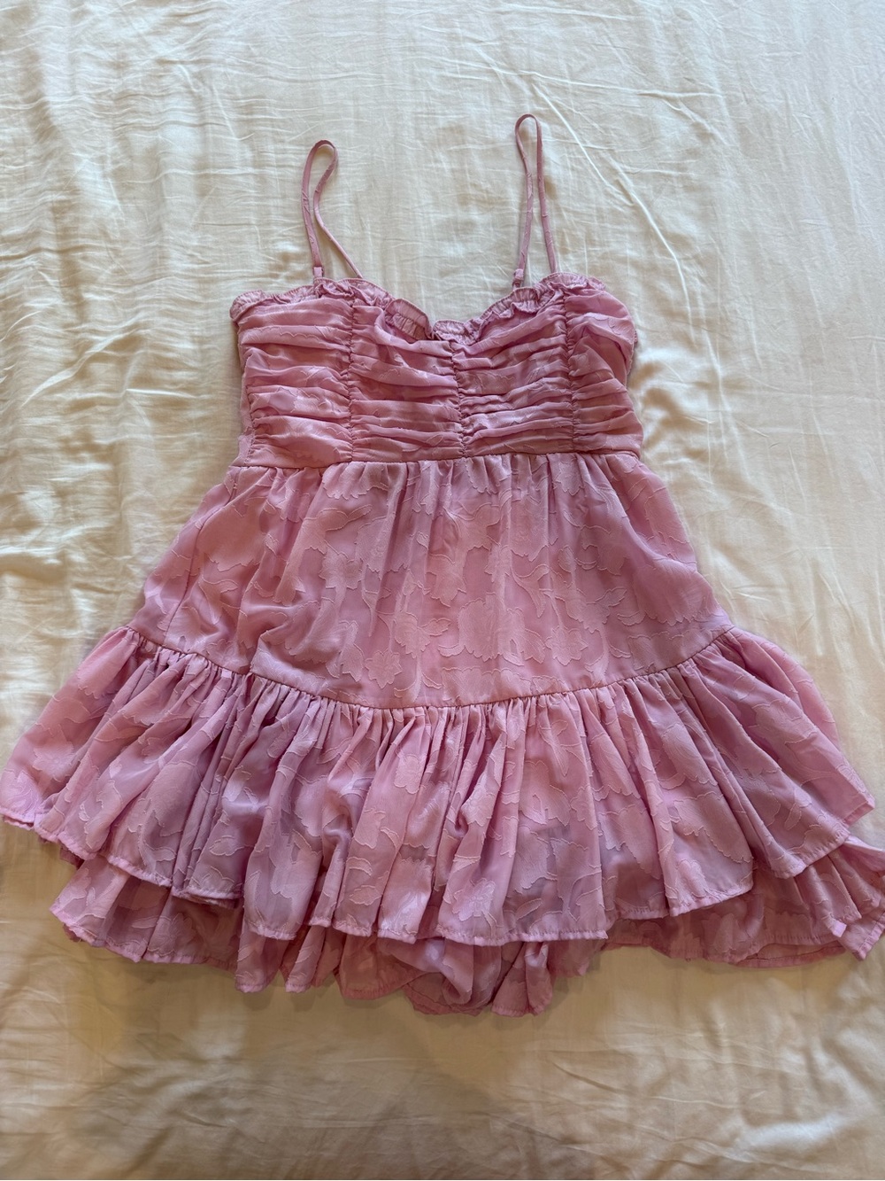 Altar'd State Lavender Ruffled Mini Dress